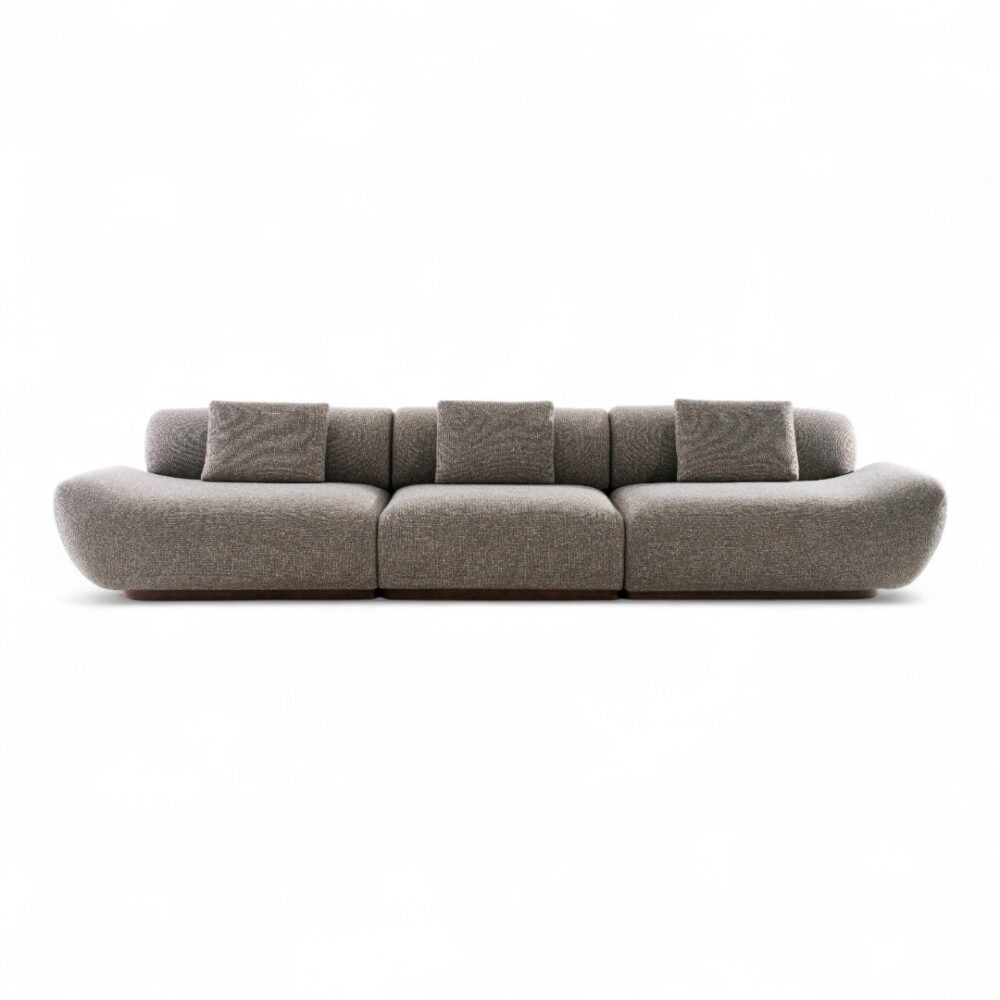 sofá well orgânico, sofá orgânico, sofá com três módulos, sofá modular, sofá grande, sofá para salas amplas, sofá de design orgânico, sofá contemporâneo, sofá sofisticado, sofá moderno, sofá curvo, sofá estofado, sofá para ambientes integrados